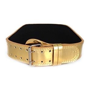 LIKE NEW Unbroken Designs Women's Metallic Gold Leather
Weightlifting Belt